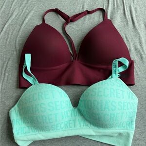 Victoria's Secret Bra Set - Burgundy and Mint